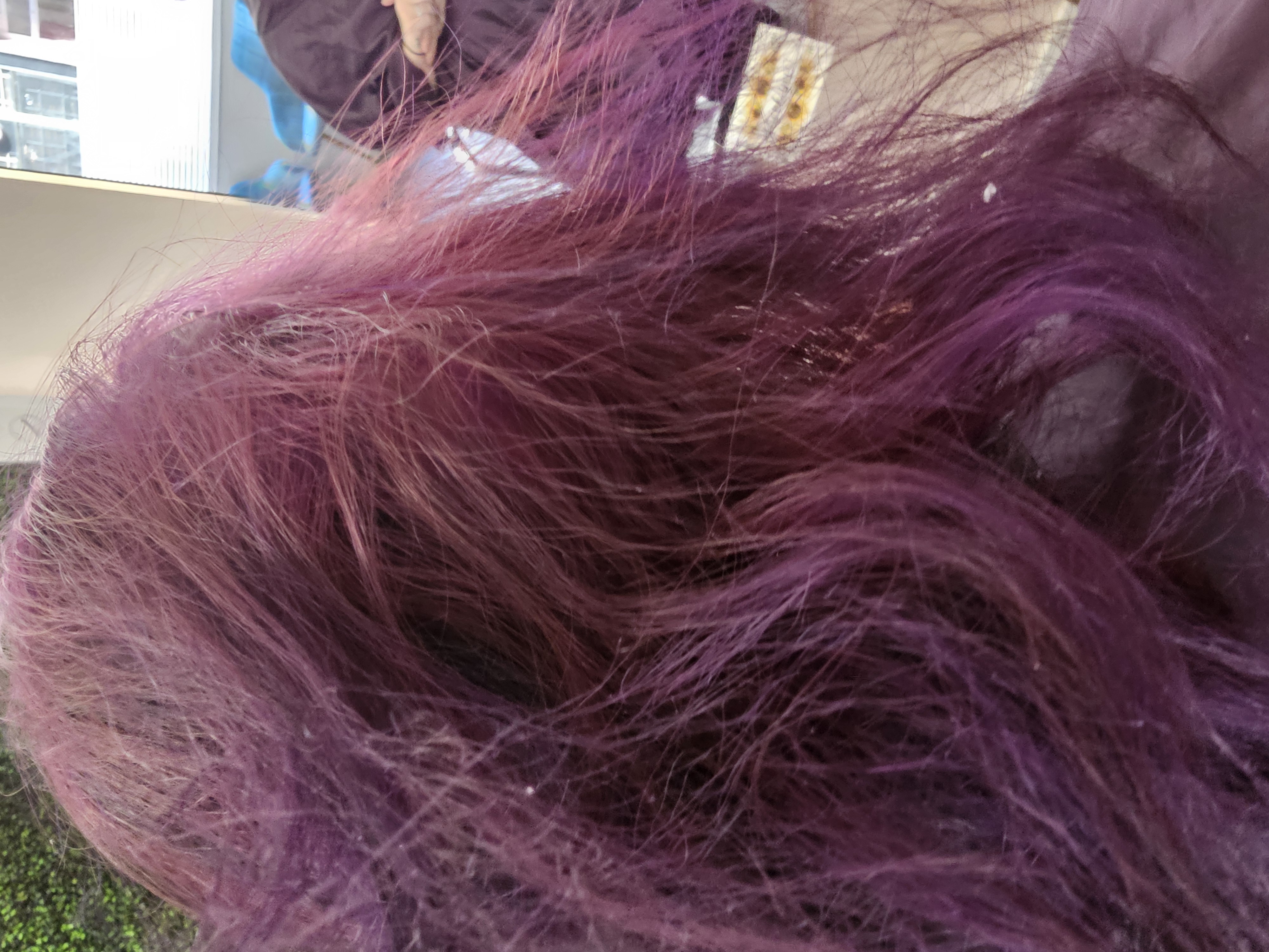 Client hairstyle - purple colour