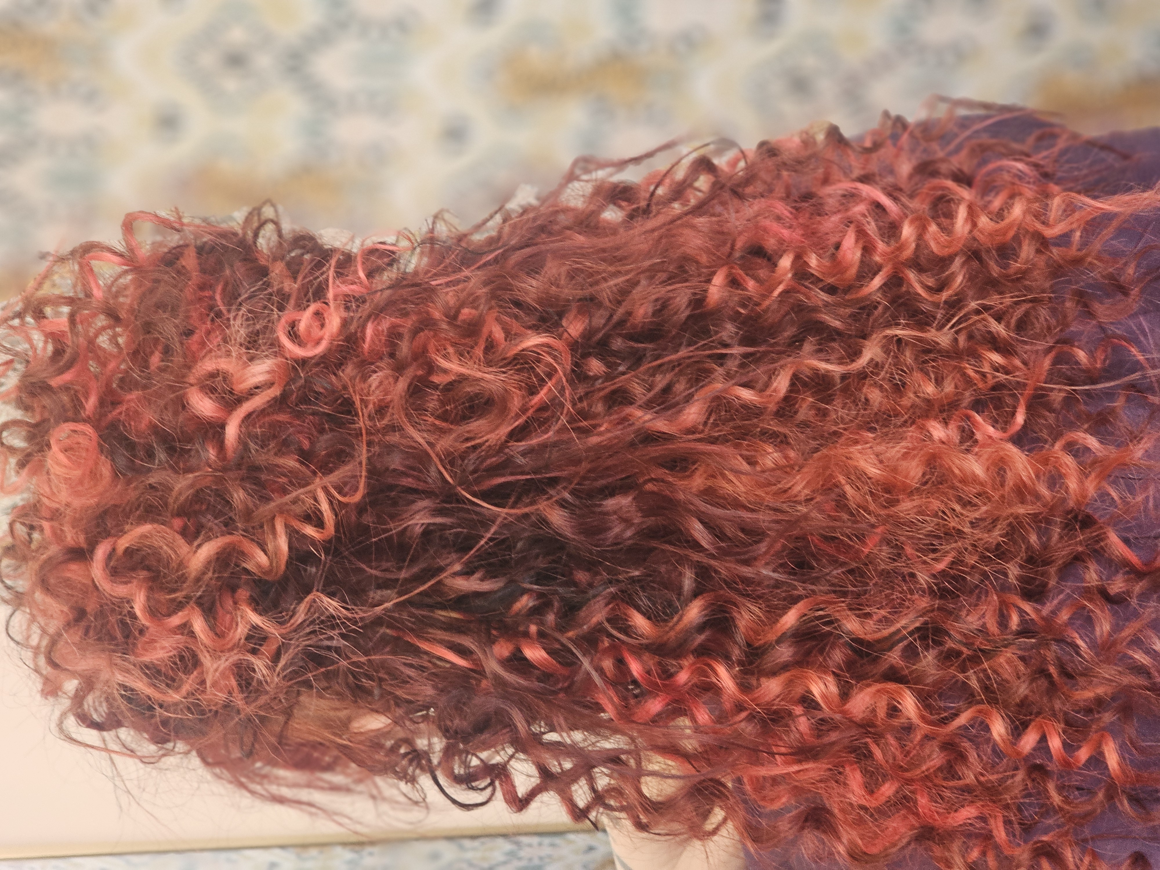 Client hairstyle - red colour